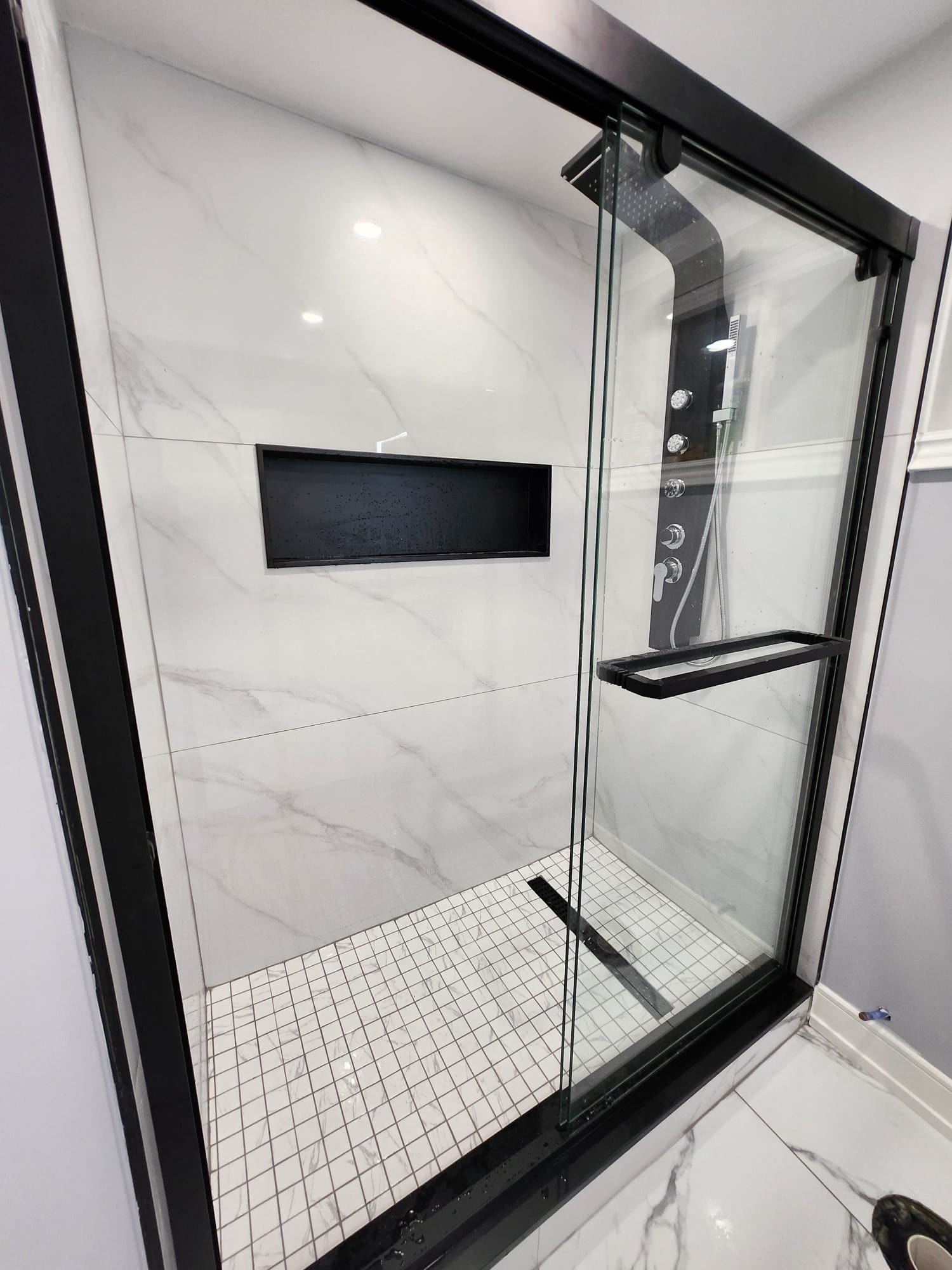 Bathroom tile renovation